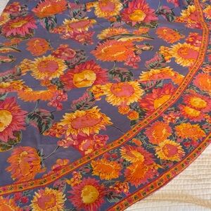 April Cornell Floral Tablecloth - Purple and Orange
